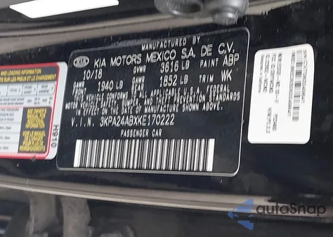 2019 Kia Rio S from USA, damaged, VIN 3KPA24ABXKE170222